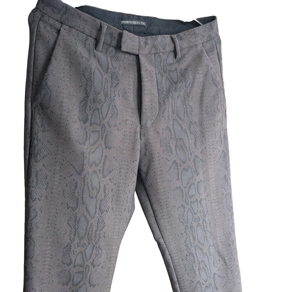 Drykorn for Beautiful People snakeskin chinos